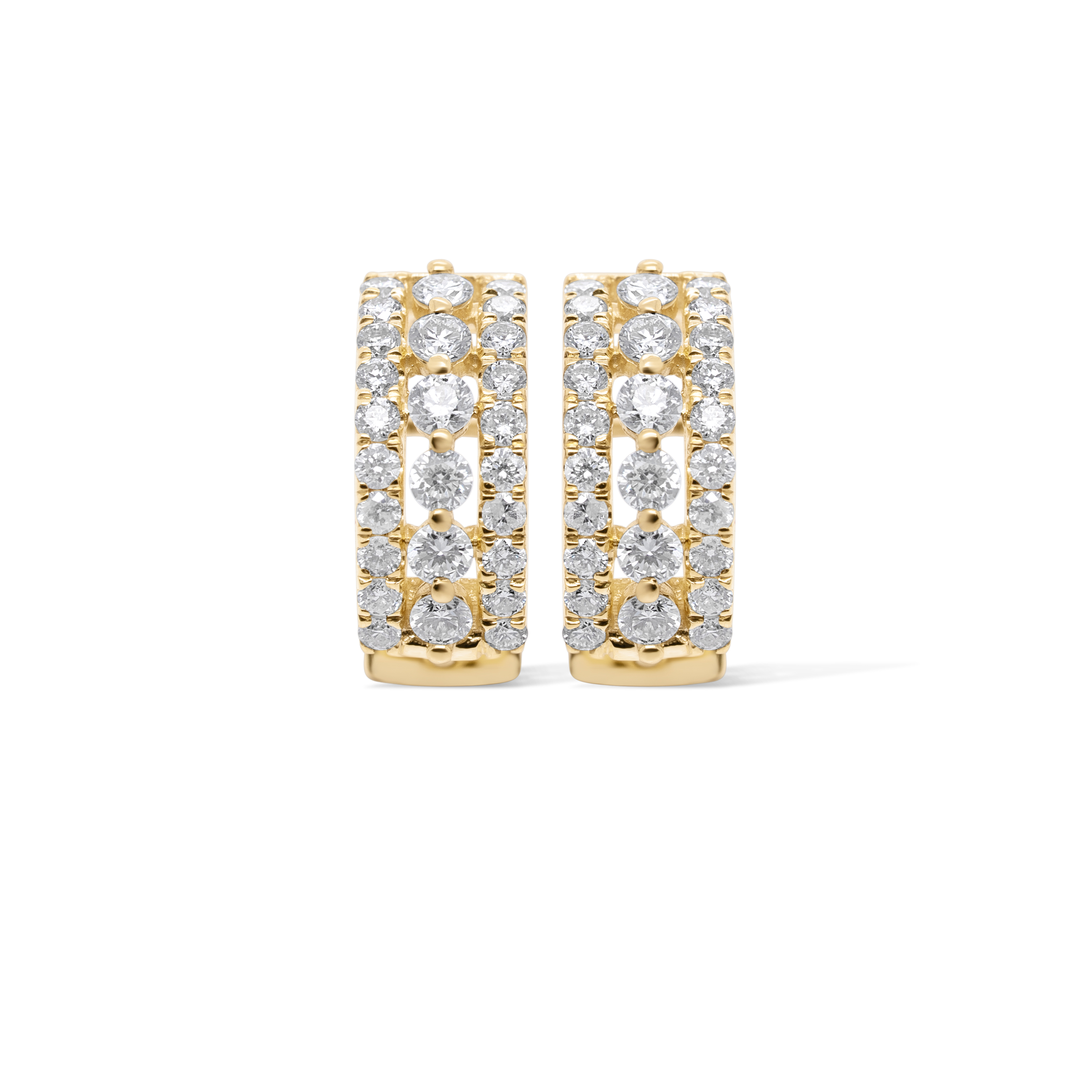 Diamond Hoop Earrings 0.68 ct. 10K Yellow Gold